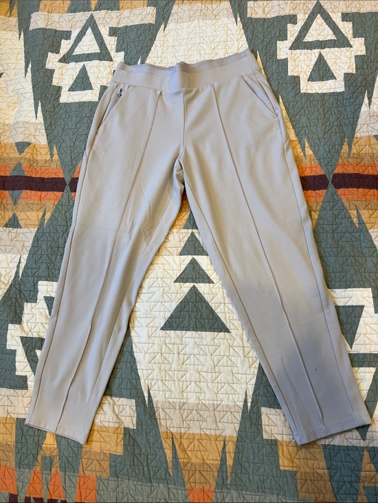 Athleta Pants - Athleta Light Gray Tailored Stretch Pull-On Pants